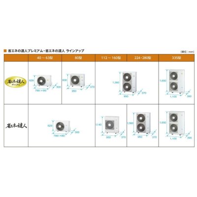 画像2: 新潟・長野・石川・富山・福井・山梨・業務用エアコン　日立　てんかせ2方向　トリプル　RCID-AP160SHG3　160型（6馬力）　「省エネの達人」　三相200V