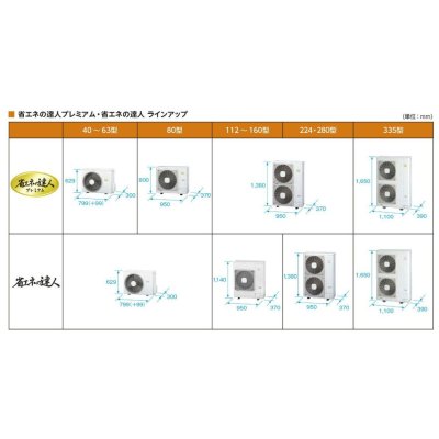 画像2: 新潟・長野・石川・富山・福井・山梨・業務用エアコン　日立　てんかせ2方向　フォー　RCID-AP112GHW3　112型（4馬力）　「省エネの達人・プレミアム」　三相200V