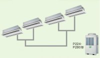 新潟・長野・石川・富山・福井・山梨・業務用エアコン　東芝　2方向吹出し　同時ダブルツイン　ワイヤードリモコン　省工ネneo　AWSF22455M　P224（8馬力）　スーパーパワーエコキュープ　三相200V