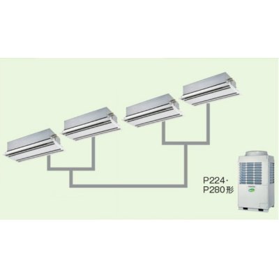 画像1: 新潟・長野・石川・富山・福井・山梨・業務用エアコン　東芝　2方向吹出し　同時ダブルツイン　ワイヤードリモコン　省工ネneo　AWSF22455M　P224（8馬力）　スーパーパワーエコキュープ　三相200V