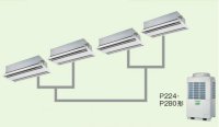 新潟・長野・石川・富山・福井・山梨・業務用エアコン　東芝　2方向吹出し　同時ダブルツイン　ワイヤードリモコン　省工ネneo　AWEF22455M　P224（8馬力）　スマートエコR　三相200V