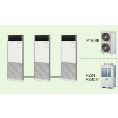 画像1: 新潟・長野・石川・富山・福井・山梨・業務用エアコン　東芝　床置き　スタンドタイプ　同時トリプル　AFEC22455B2　P224（8馬力）　スマートエコR　三相200Ｖ