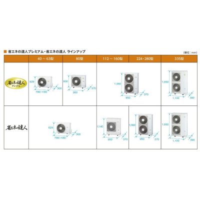 画像2: 新潟・長野・石川・富山・福井・山梨・業務用エアコン　日立　床置き　シングル　RPV-AP56SH2　56型（2.3馬力）　「省エネの達人」　三相200V
