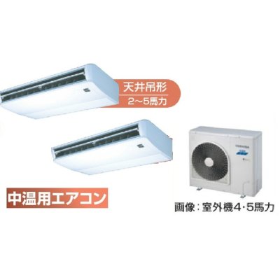 画像1: 新潟・長野・石川・富山・福井・山梨・業務用エアコン　東芝　中温用エアコン　天井吊形　同時ツイン　RCA2C511D　（5馬力）　三相200Ｖ