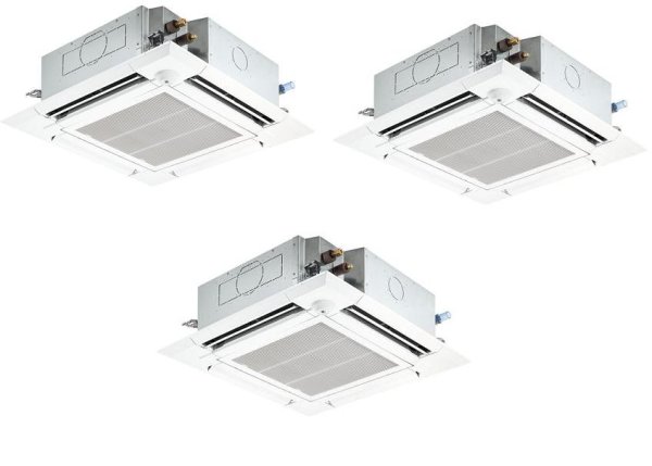 画像1: 新潟・長野・石川・富山・福井・山梨・業務用エアコン　三菱　てんかせ4方向（ファインパワーカセット）スリムZR　同時トリプル　PLZT-ZRP160EFF　160形（6馬力）　三相200V (1)