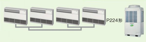 画像1: 新潟・長野・石川・富山・福井・山梨・業務用エアコン　東芝　床置き　サイドタイプ　同時ダブルツイン　ALEF22455B　P224（8馬力）　スマートエコR　三相200V (1)